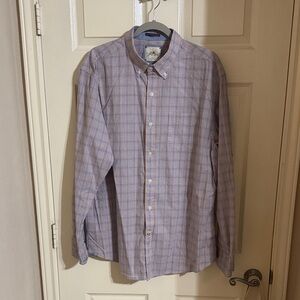 J. Crew Men's Light Purple and Blue Plaid Button-Down Shirt